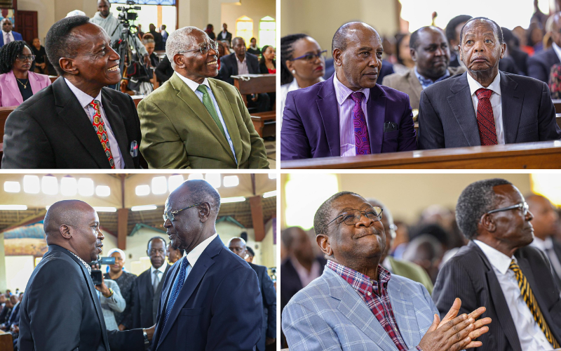 PHOTOS: Veteran politicians gather to condole Kiraitu Murungi during daughter's requiem mass