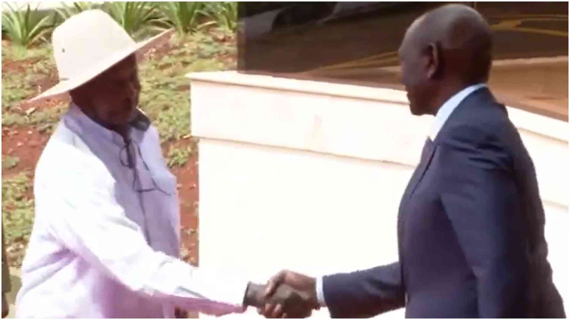 Museveni snubs handshakes with Kindiki, Mudavadi, Sakaja during Nairobi State House visit