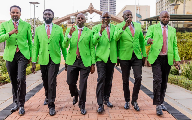 PHOTOS: DCP-allied senators don matching green blazers at Parliament after Ol-Kalou victory