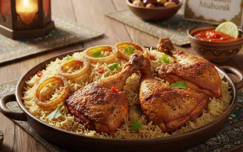 Easy recipe:  Fried chicken and onion rice&nbsp;