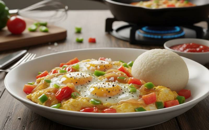 Easy recipe: Vegetable fried eggs 