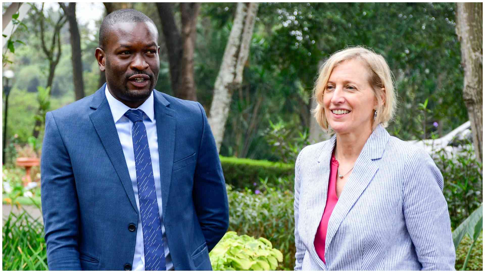 Photos: Edwin Sifuna meets US Charge d'Affaires Susan Burns in Nairobi