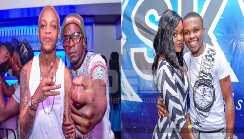 Chipukeezy with his girlfriend and CMB Prezzo at Skyluxx