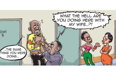 Tables turn as adulterous husband bumps into wife with lover at a Mombasa lodging 