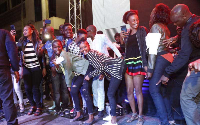 Revellers and Dancers during Harmonize Live in Nak
