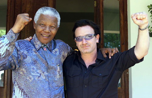 Celebrities who met Nelson Mandela