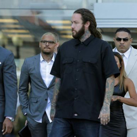 Chris Brown and bodyguard Christopher Hollosy