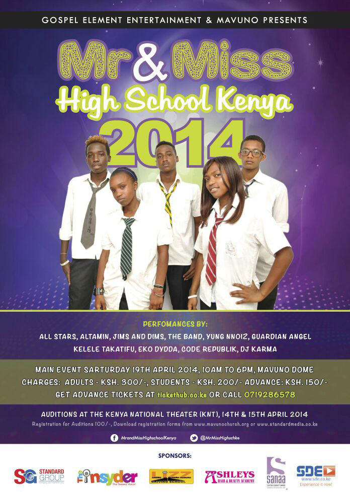 The first ever Mr and Miss High School Kenya to take place at