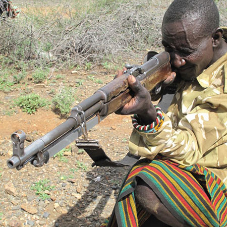 Turkana man with his gun 