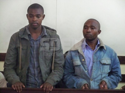 Suspects Kenneth Macharia and John Njue in the dock