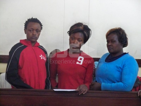 Emily Gacheri 29, Alice Wangari 26, and Elizabeth Wanjiru 39 in the dock