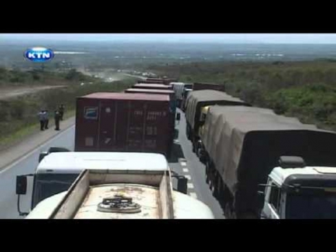 Truck drivers in Kenya 