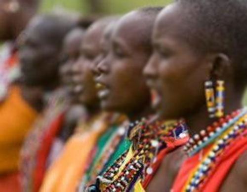 Women donned in cultural attire