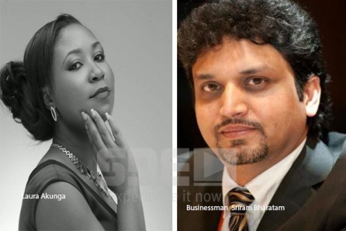 Laura Akungu and businessman Sriram Bharatam