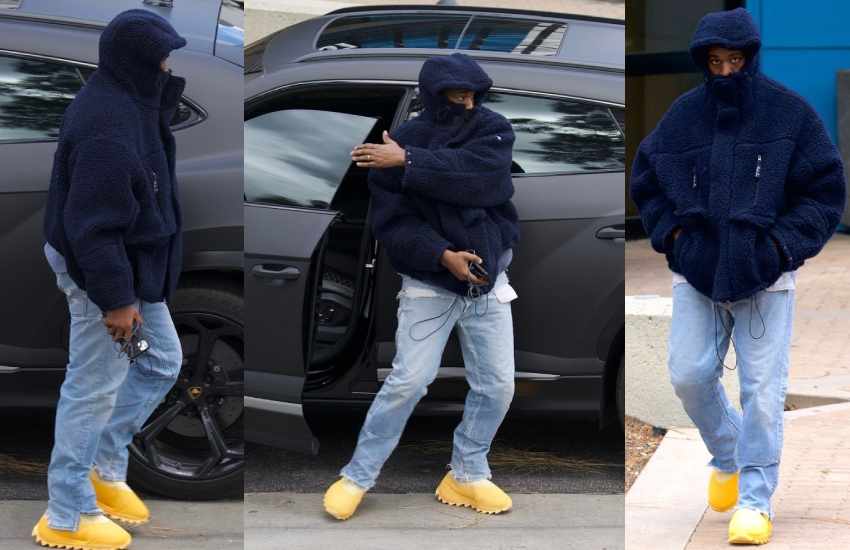 Kanye West debuts most bizarre Yeezys yet as he heads out in unreleased ...