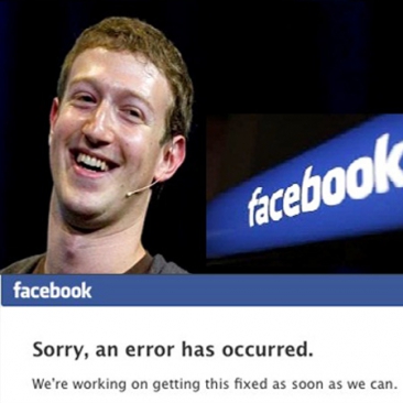 facebook crash; mark zuckerberg