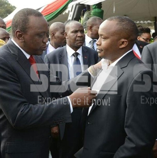 President Uhuru Kenyatta with Jaguar in a past function