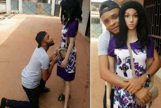 Nigerian man gets down on one knee to propose to a Samantha